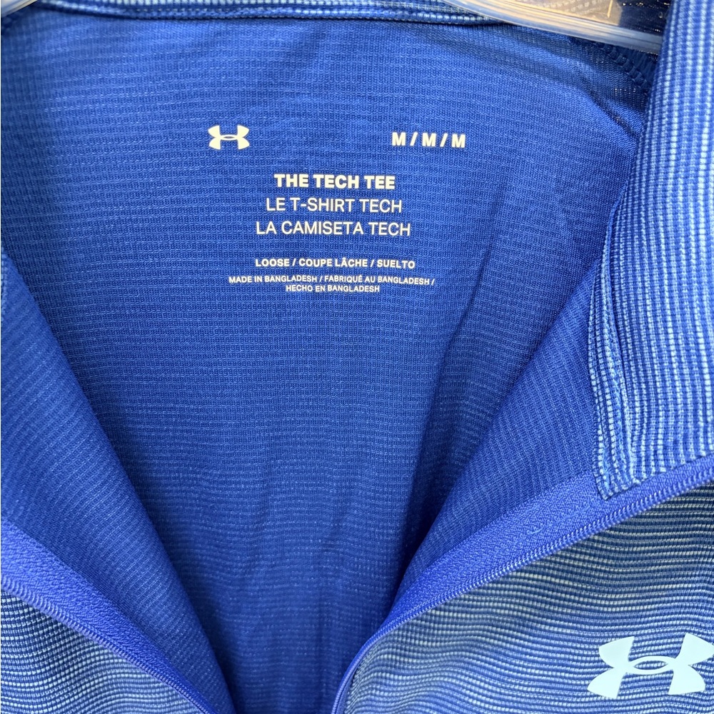 Under Armour Striped Blue Tech Shirt